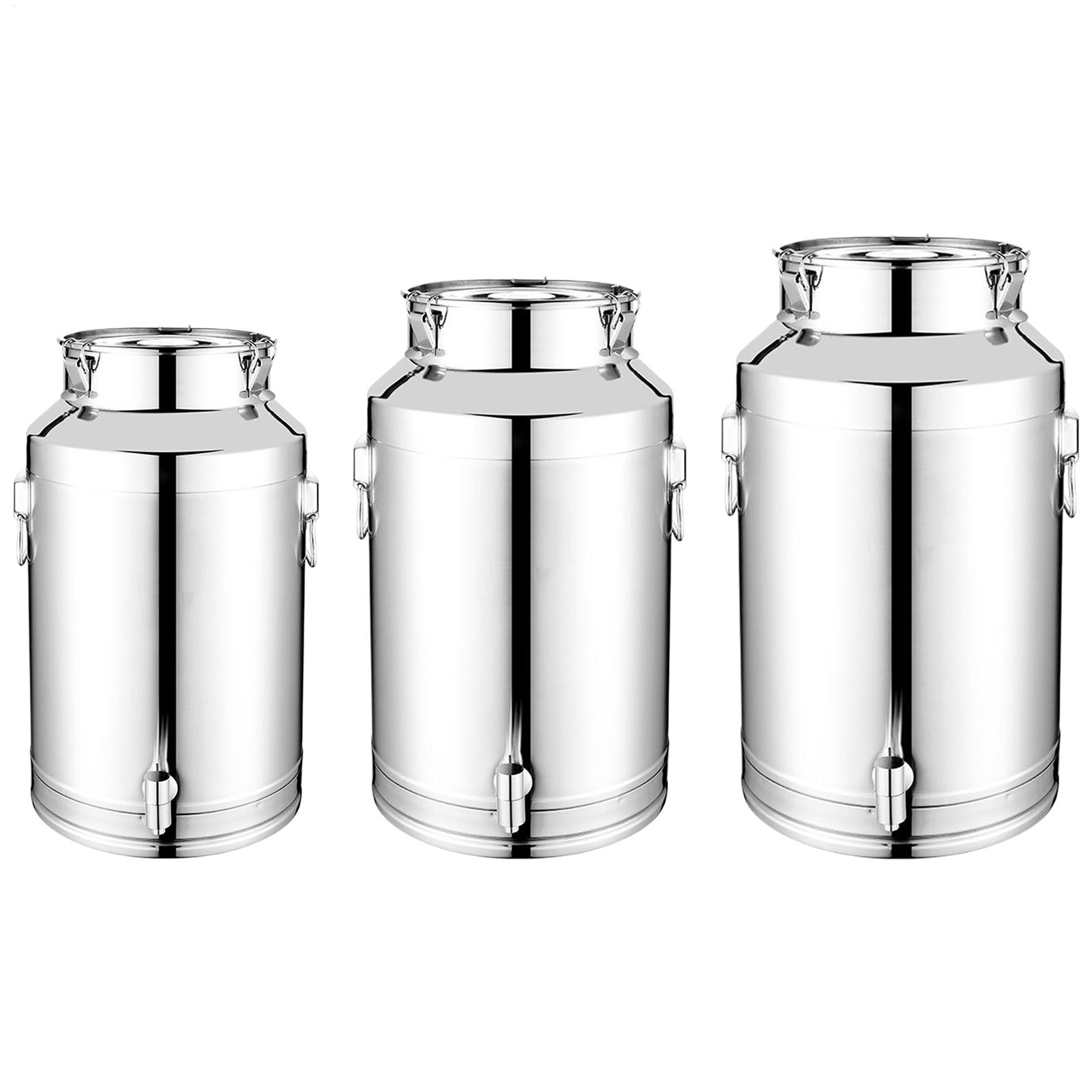 Commercial Kitchen Mixer - 5L/9L/14L キッチン密閉バレル 蛇口付き ステンレス製グリース容器 蓋付き 気密ミルクバケツ