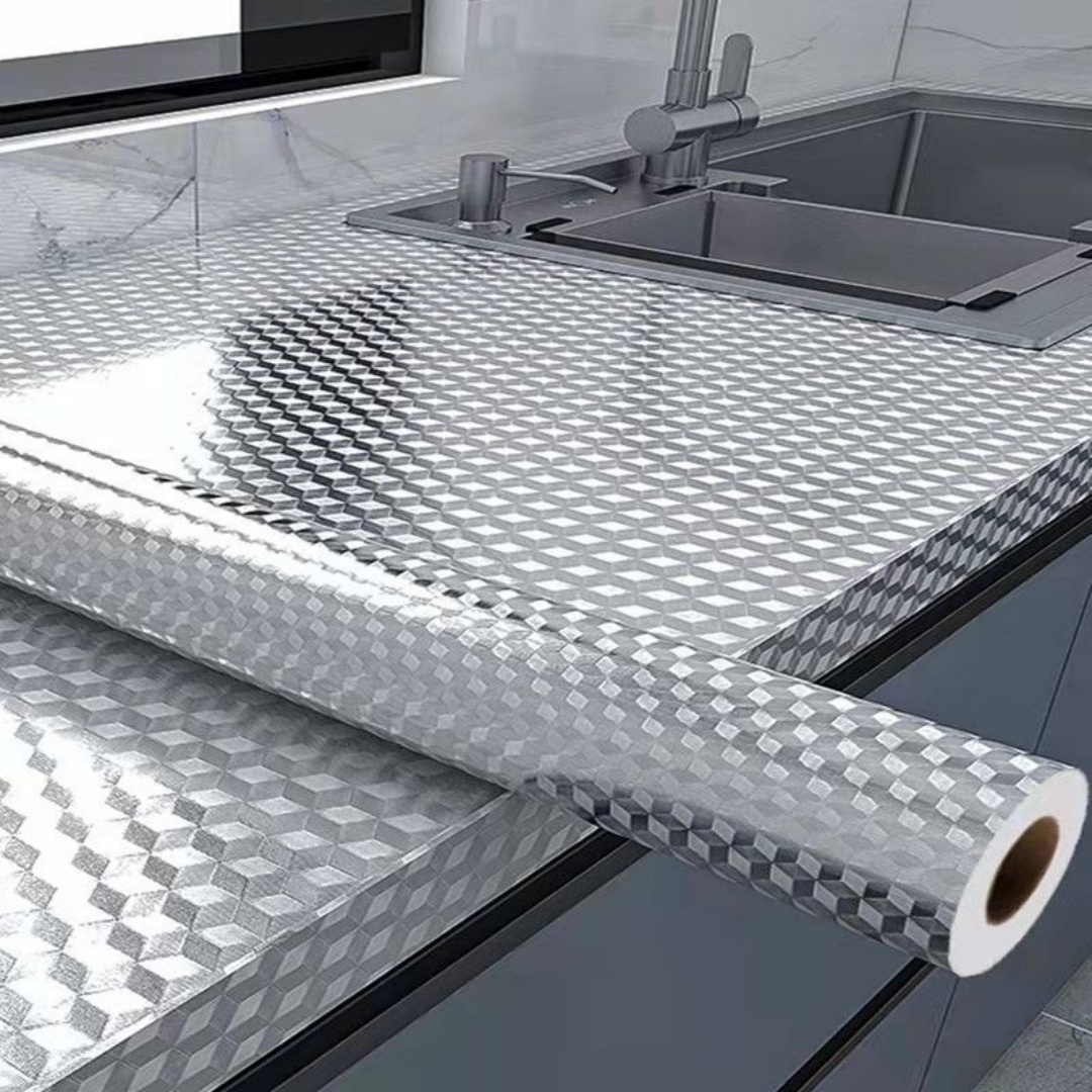Commercial Kitchen Warmer - アルミホイルキッチンストーブステッカー、耐油防水耐火耐熱カウンタートップ壁保護シート