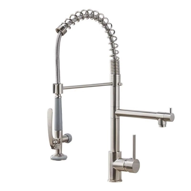 Commercial Quality Kitchen Faucet - キッチンシンク蛇口 モダン コンテンポラリー セラミック ウォーターフォール キッチン蛇口