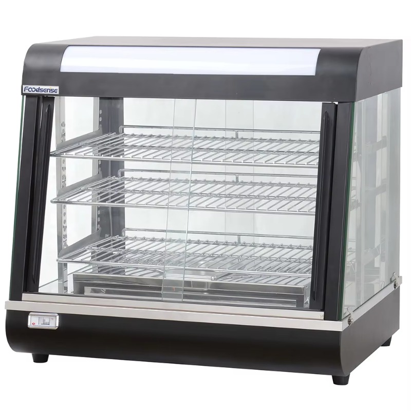 Commercial Kitchen Warmer - 業務用断熱ステンレス製ディスプレイキャビネット、全面ガラス扉付き電気式食品保温庫（ベーカリー、ホテル、レストラン用品）