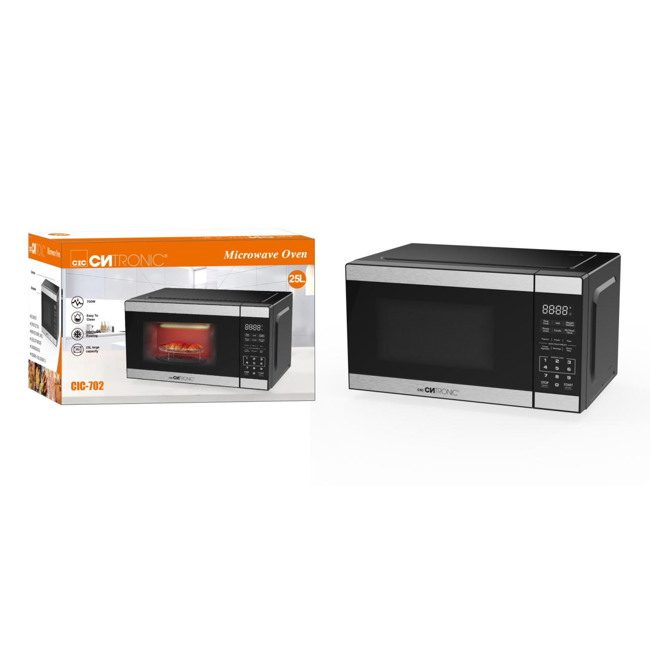 Commercial Kitchen Oven - 25L大容量業務用電子レンジ カウンター天板設置型 キッチン加熱用電子レンジ ステンレス製電子レンジ