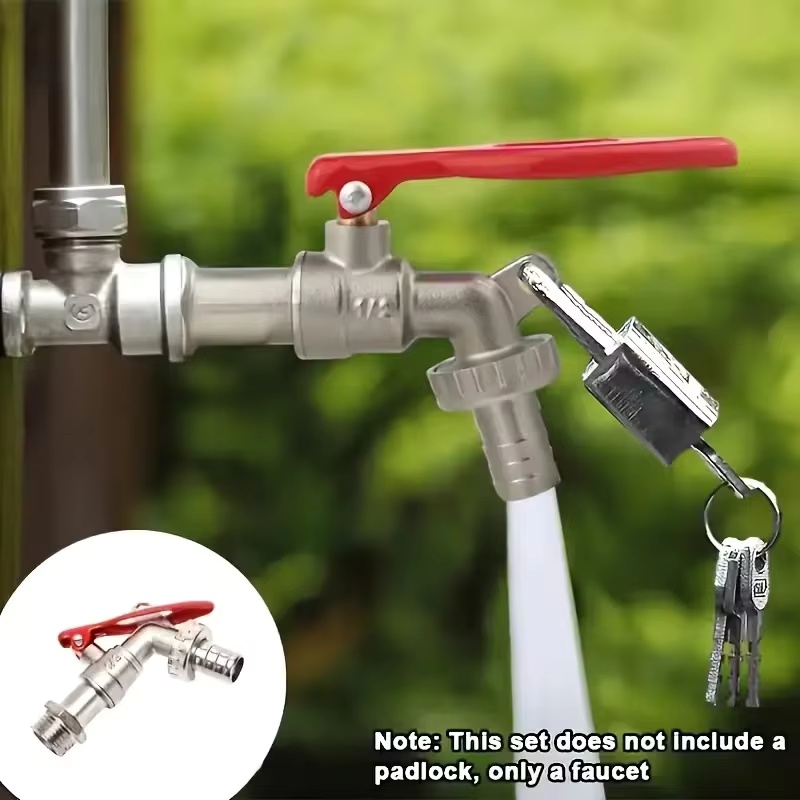 Commercial Kitchen Mixer - 1Pc 1/2 インチ亜鉛合金蛇口ガーデンビブコック屋外ロック可能な水タンクコネクタ工業用家庭用灌漑交換ツール
