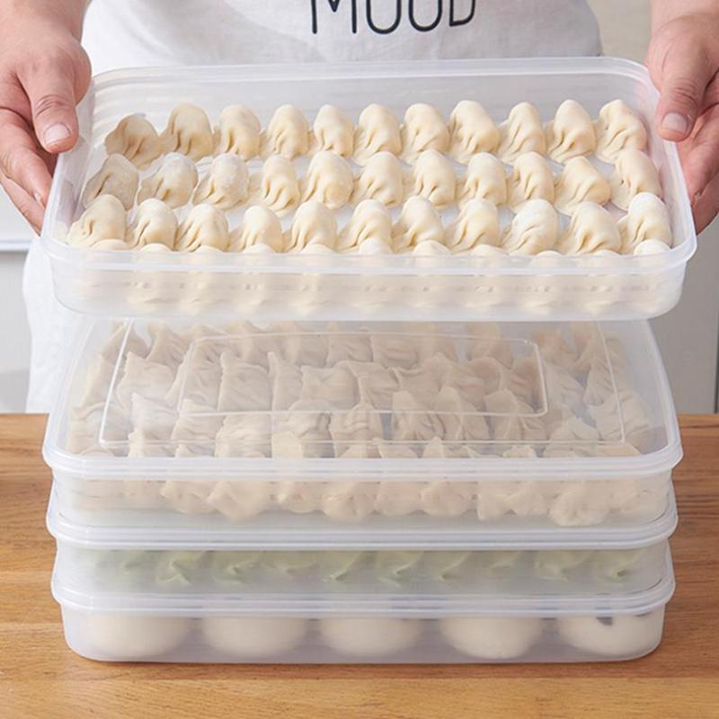 Commercial Kitchen Organization - 新製品・キッチン収納ボックス 冷蔵庫オーガナイザー 透明食品容器 トレイ 餃子・果物・野菜・肉・ケーキ用