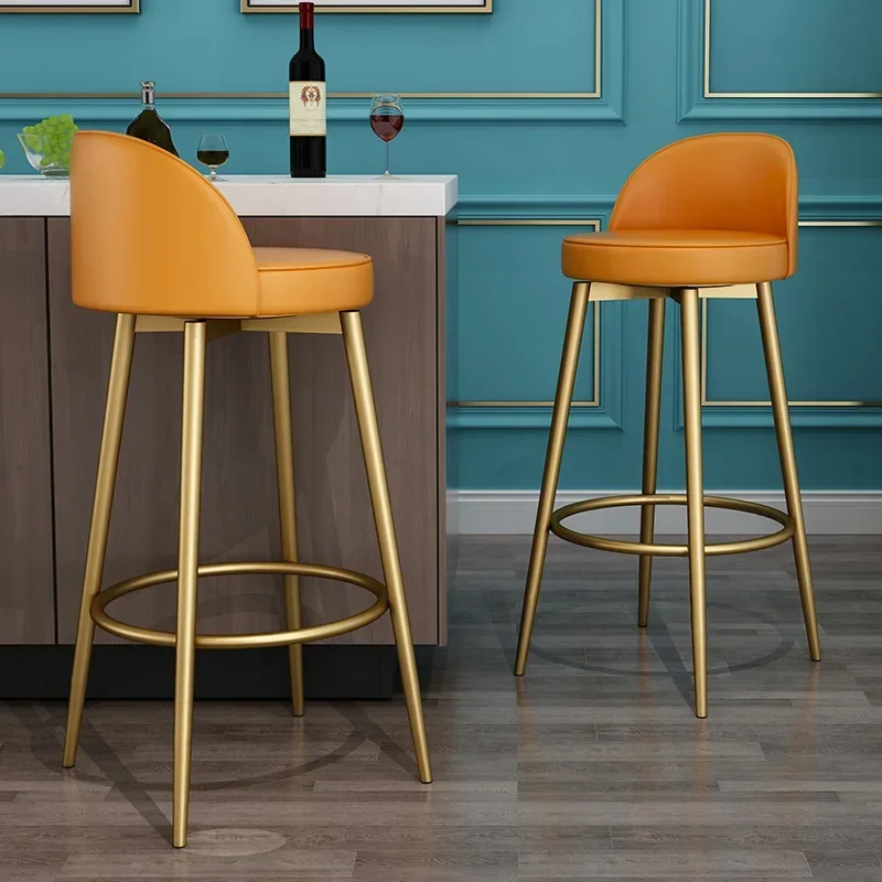 Commercial Kitchen Interior - デザインキッチンチェア高級デザインオレンジハイバースツール北欧高級ホームモダン長椅子サル飼い葉桶インテリア装飾