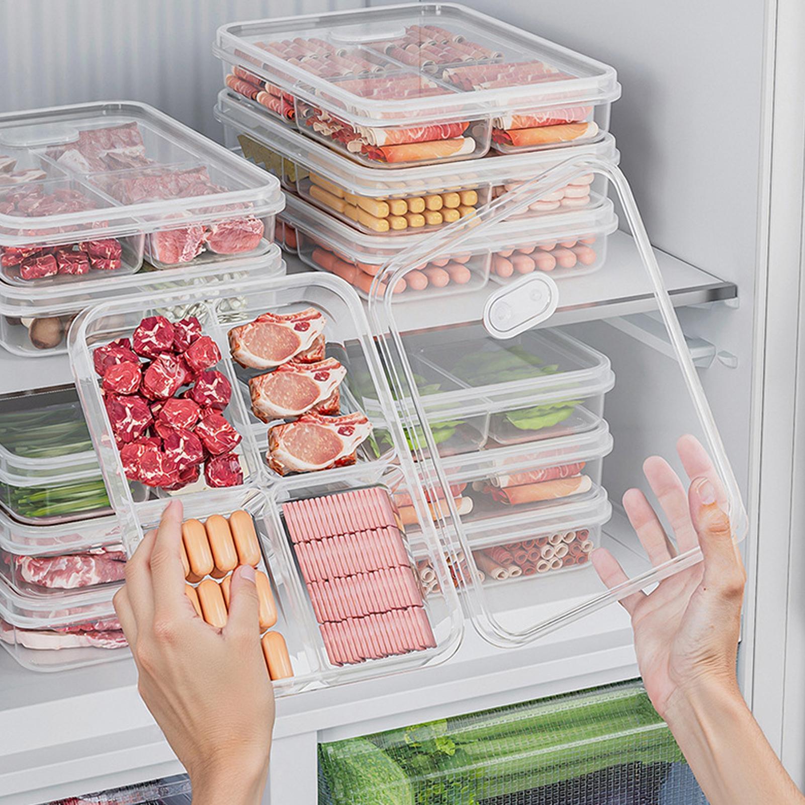 Commercial Kitchen Organization - 1PC 冷蔵庫収納ボックス肉野菜鮮度保持収納ボックス透明食品保存ボックスキッチンオーガナイザーボックス