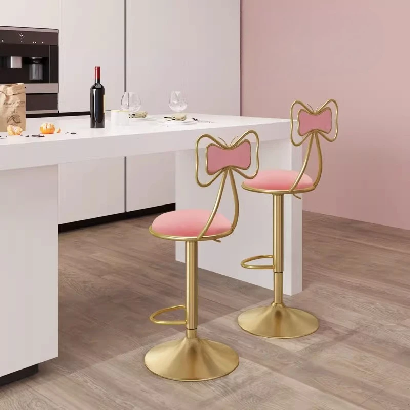 Commercial Kitchen Interior - インテリアホーム北欧レストラン家具キッチンバーベンチハイチェア背もたれ付きカウンタースツール回転椅子高級