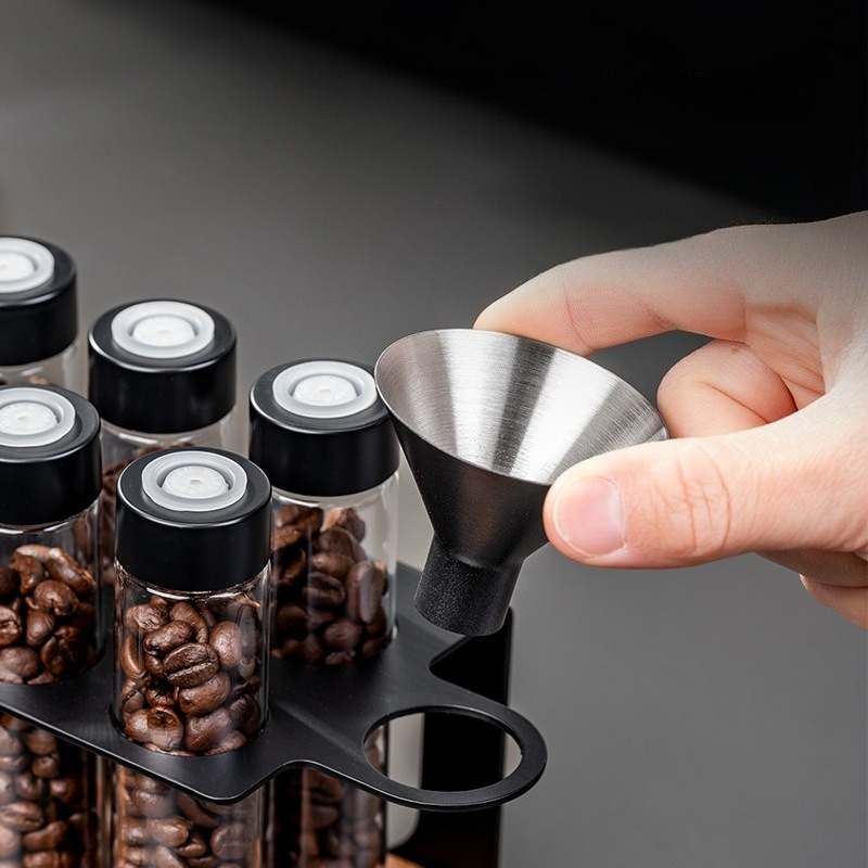 JUSTINLAU ガラス製コーヒー豆保存容器 気密1方向バ - Commercial Kitchen Organization のレビューと価格