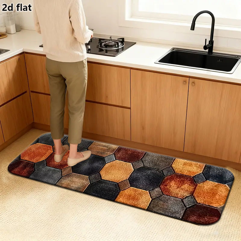 ミニマルな植物柄キッチンランナーマット、明るい背景、マルチシ - Commercial Kitchen Background のレビューと価格