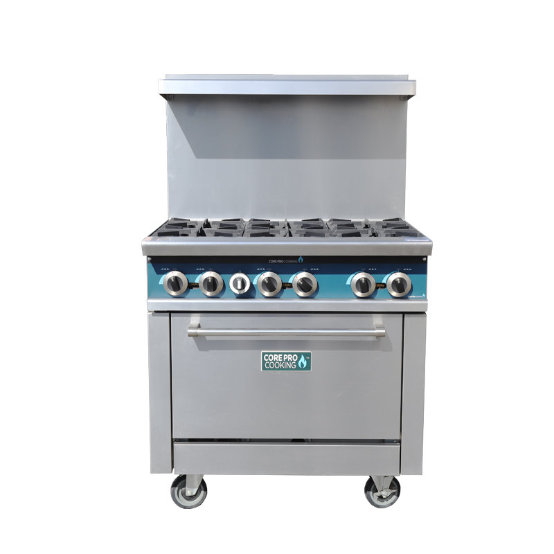 業務用厨房機器　自立型ステンレス製6口コンロ付きオーブン - Commercial Kitchen Oven のレビューと価格