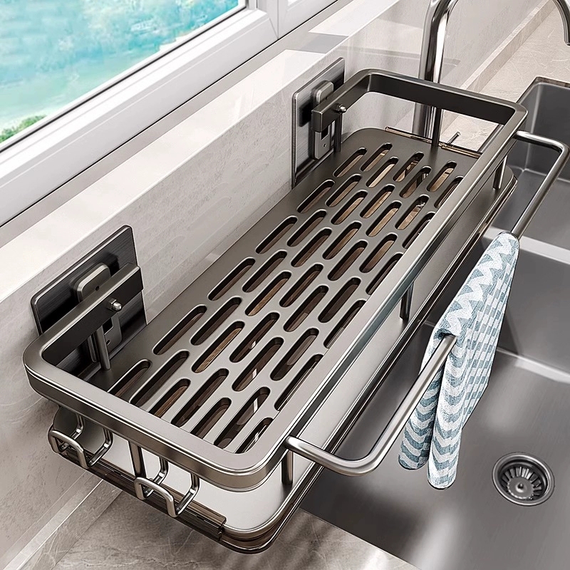 多機能キッチン棚、乾燥ラック、モップ収納、穴あけ不要の壁掛け - Commercial Kitchen Rack のレビューと価格