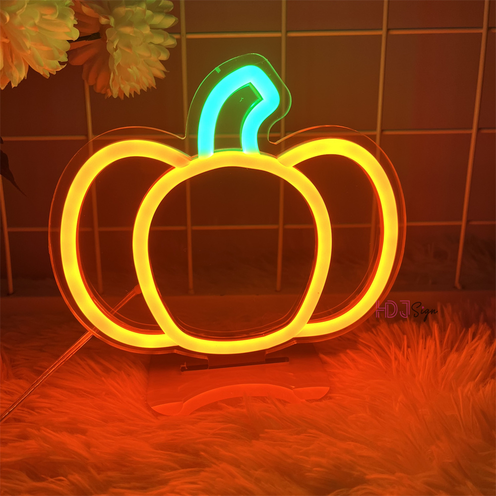 パンプキンデザインLEDネオンナイトライトサイン女の子男の子 - Commercial Kitchen Lighting Design のレビューと価格