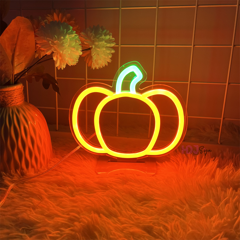 パンプキンデザインLEDネオンナイトライトサイン女の子男の子 - Commercial Kitchen Lighting Design のレビューと価格