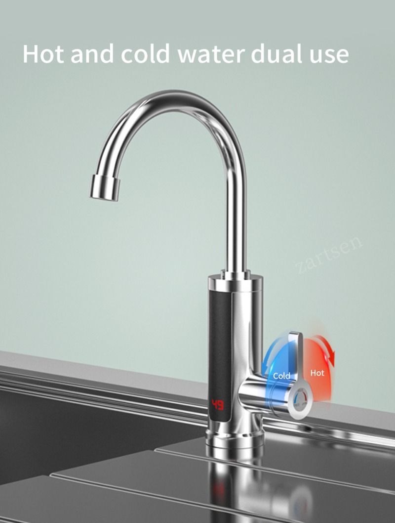 キッチン蛇口電気タップキッチンタップ瞬間湯沸かし器加熱可能  - Commercial Kitchen Mixer のレビューと価格