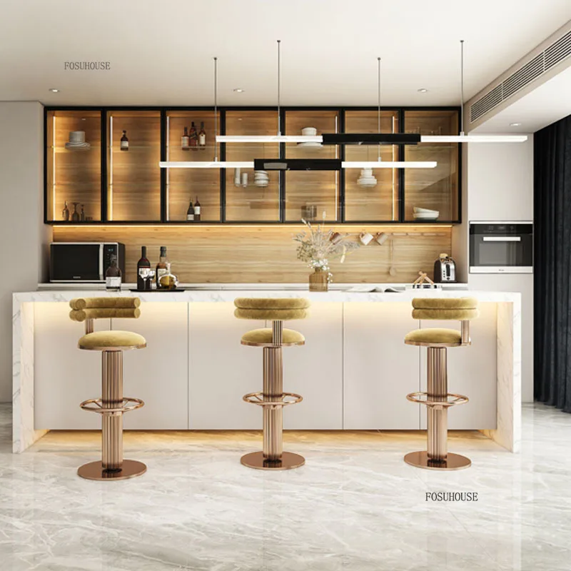 高級ハイバースツール ライトラグジュアリーデザイナーハイキッ - Commercial Kitchen Lighting Design のレビューと価格