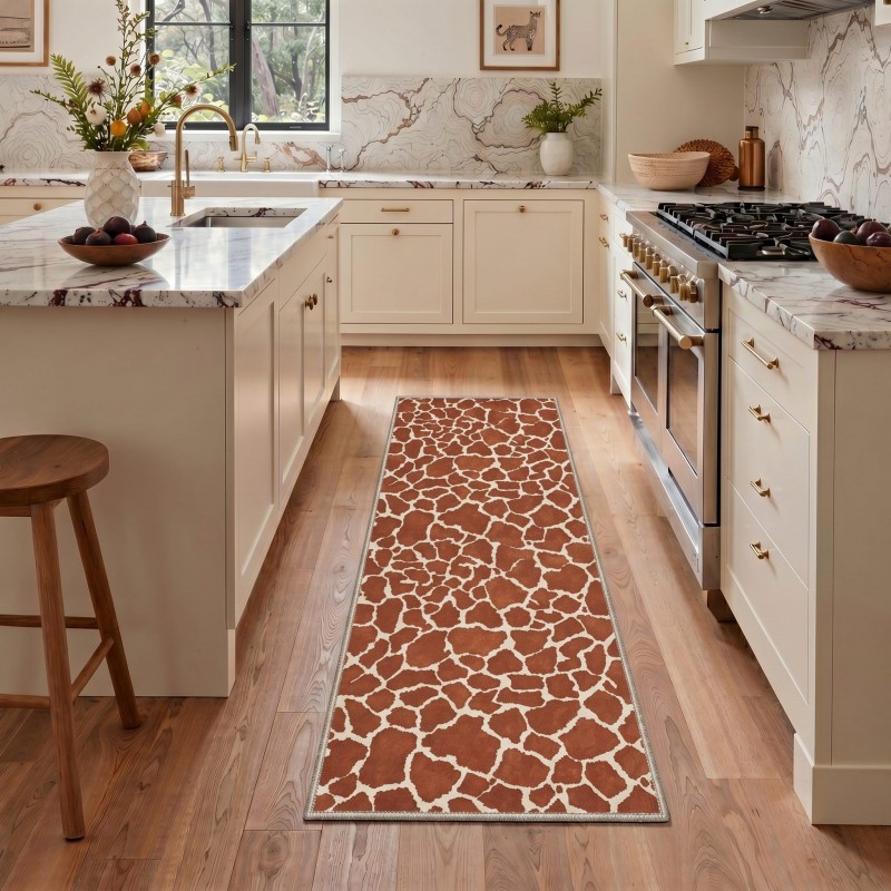 キノコ蝶ランナーラグ黒背景植物イラストパターンカーペット滑り - Commercial Kitchen Background のレビューと価格