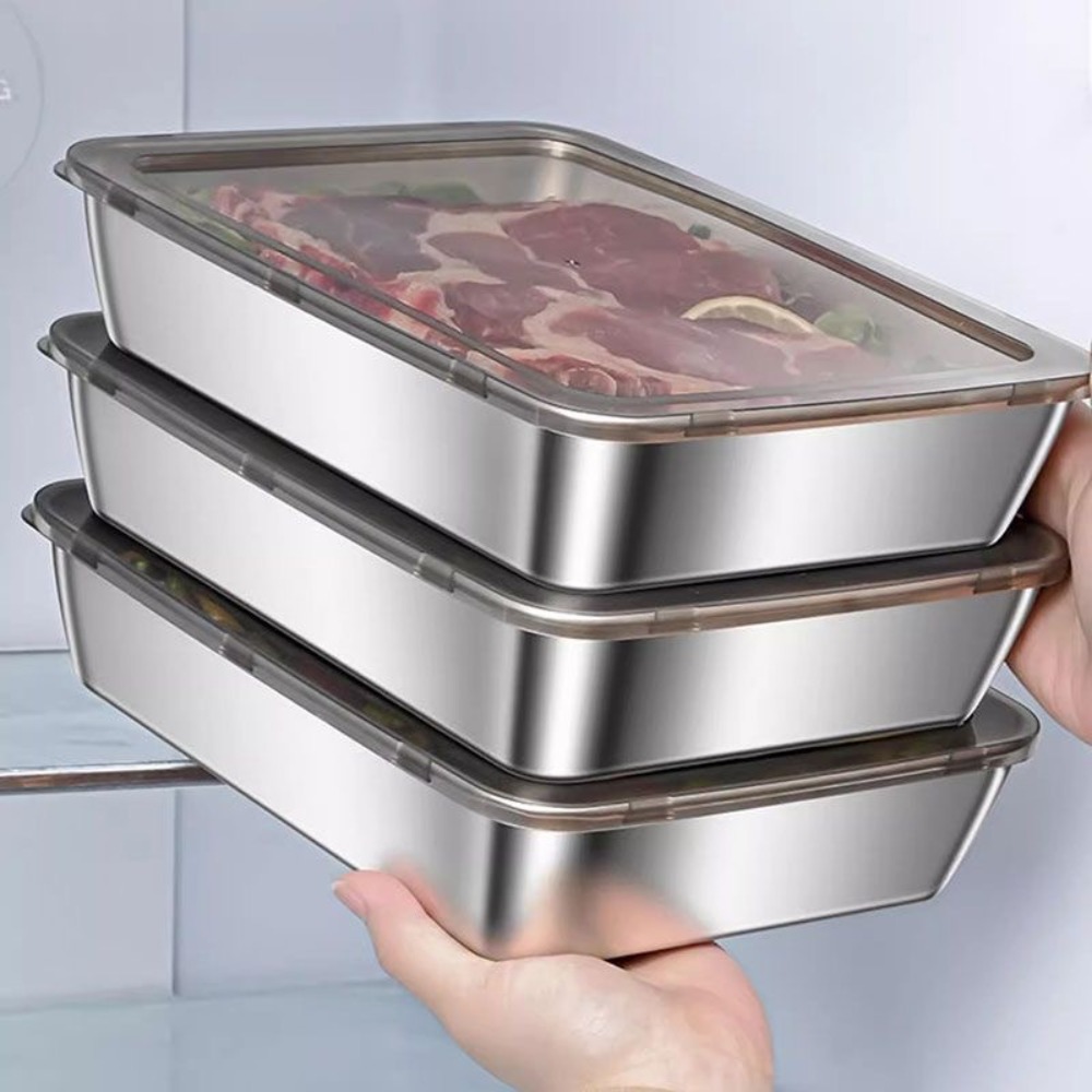 食品グレードのステンレス製サービングトレイ（蓋付き）、多目的 - Commercial Kitchen Organization のレビューと価格
