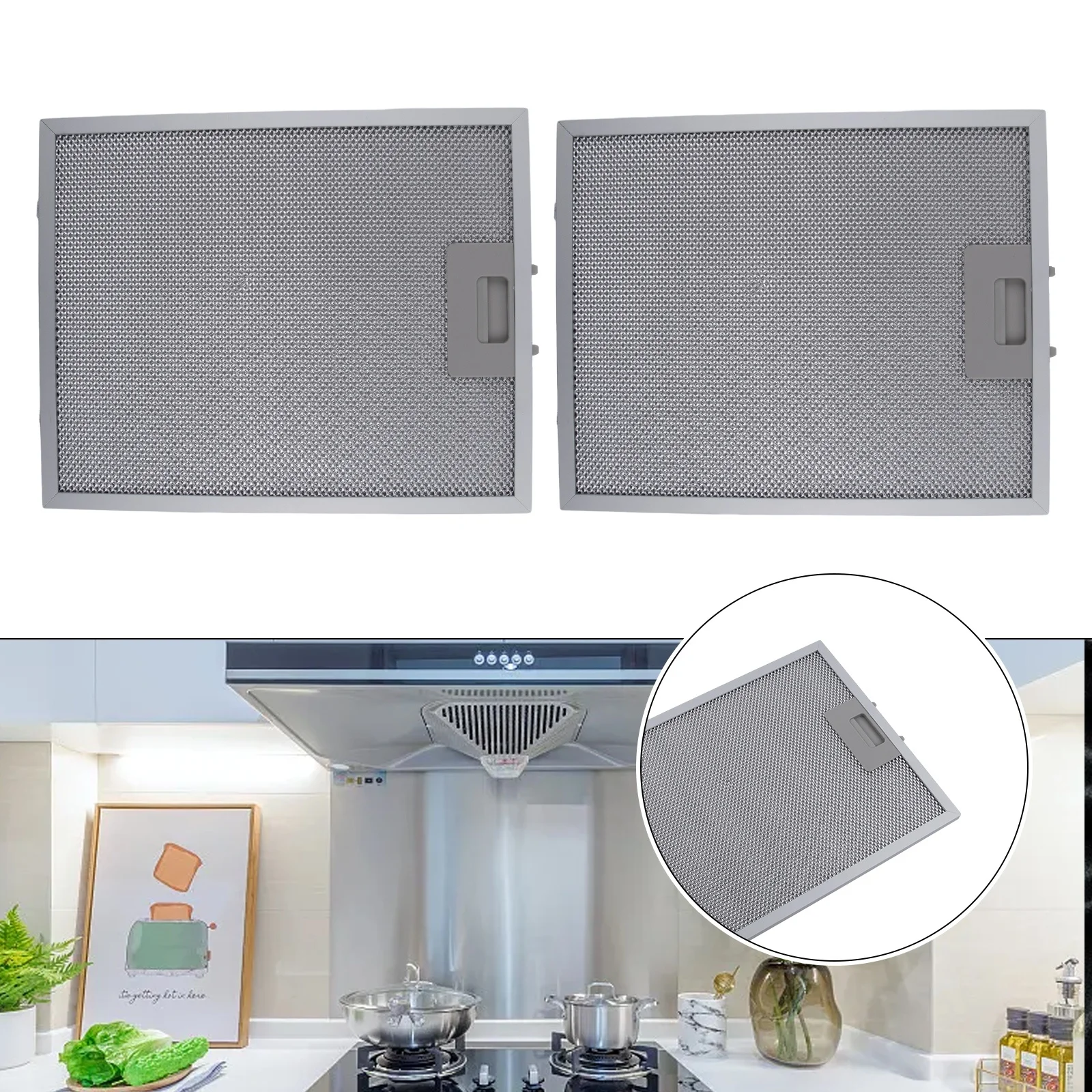 2 個レンジフードフィルター金属メッシュ抽出器ベントフィルタ - Commercial Kitchen Hood のレビューと価格