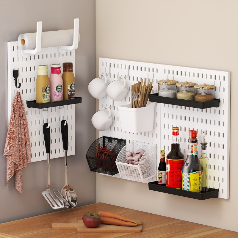 ドリル不要の壁掛け収納ペグボード、多用途DIYウォールディス - Commercial Kitchen Organization のレビューと価格