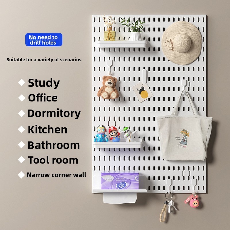ドリル不要の壁掛け収納ペグボード、多用途DIYウォールディス - Commercial Kitchen Organization のレビューと価格