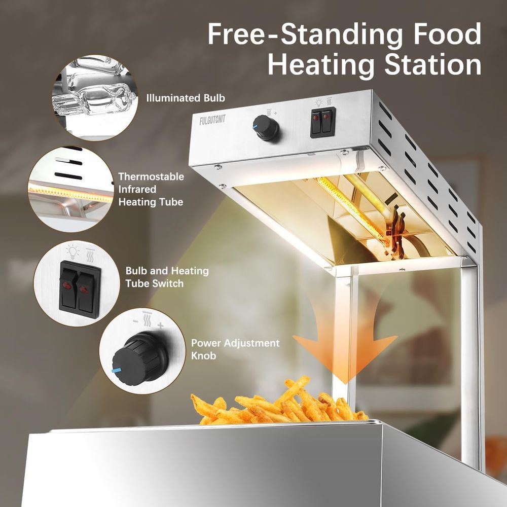 フライドポテトウォーマー、業務用加熱ランプ、チップス用耐熱食 - Commercial Kitchen Warmer のレビューと価格