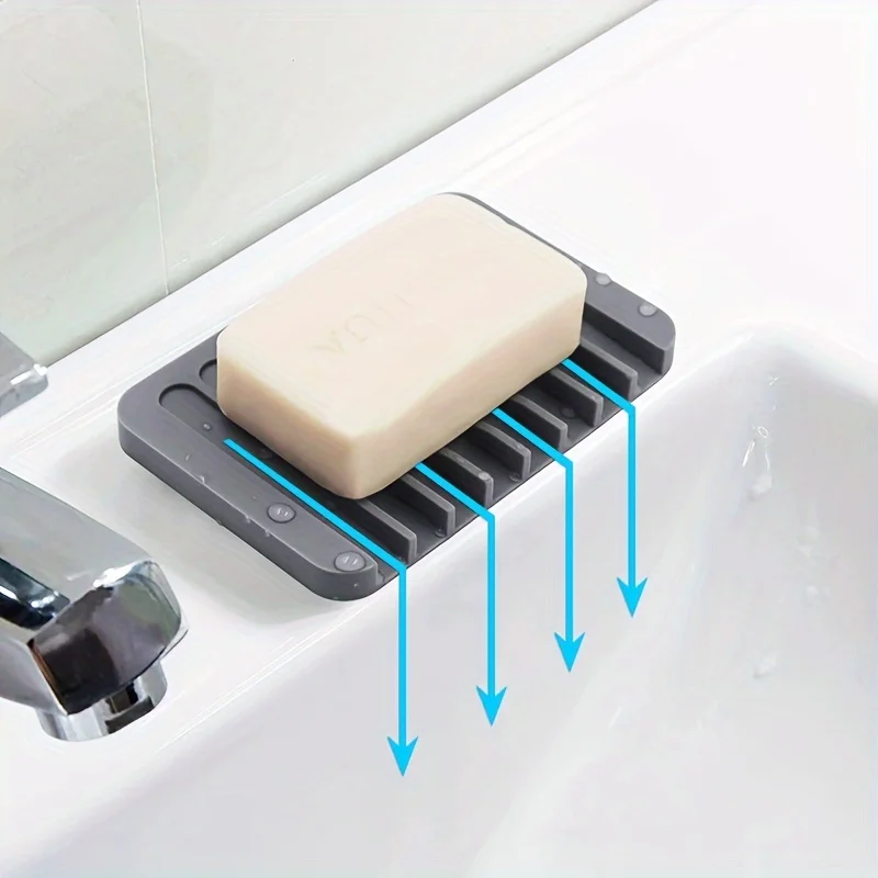 新しい1個入りシリコン製水切り石鹸置き、穴あけ不要、滑り止め - Commercial Kitchen Rack のレビューと価格