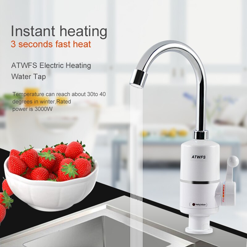 Atwfsタンクレス電気最新給湯器キッチンインスタント温水タ - Commercial Kitchen Mixer のレビューと価格