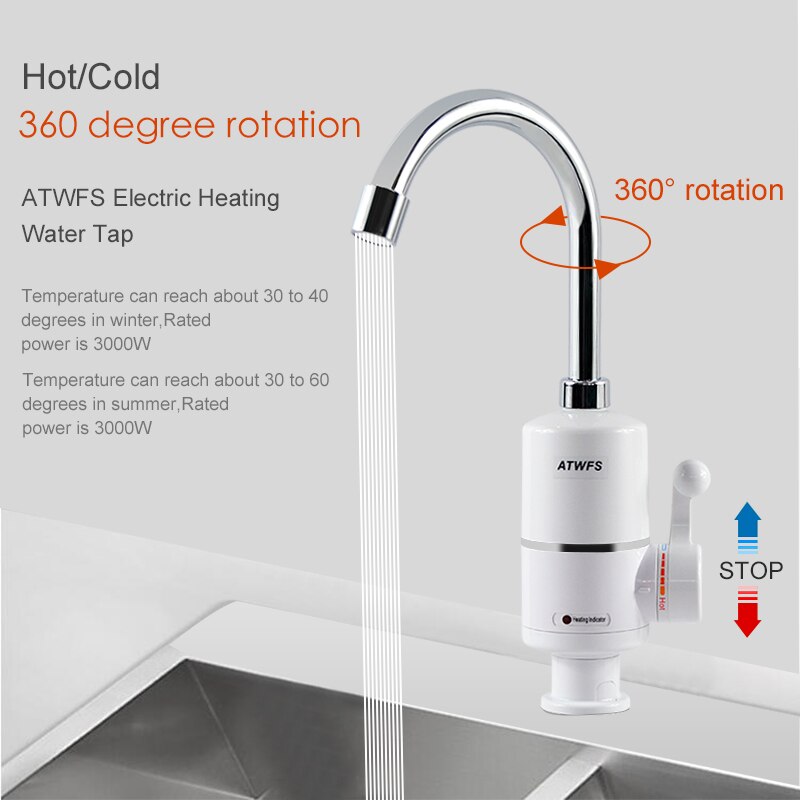 Atwfsタンクレス電気最新給湯器キッチンインスタント温水タ - Commercial Kitchen Mixer のレビューと価格