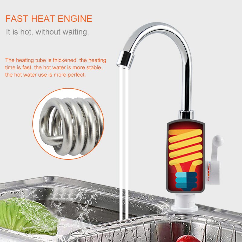 Atwfsタンクレス電気最新給湯器キッチンインスタント温水タ - Commercial Kitchen Mixer のレビューと価格