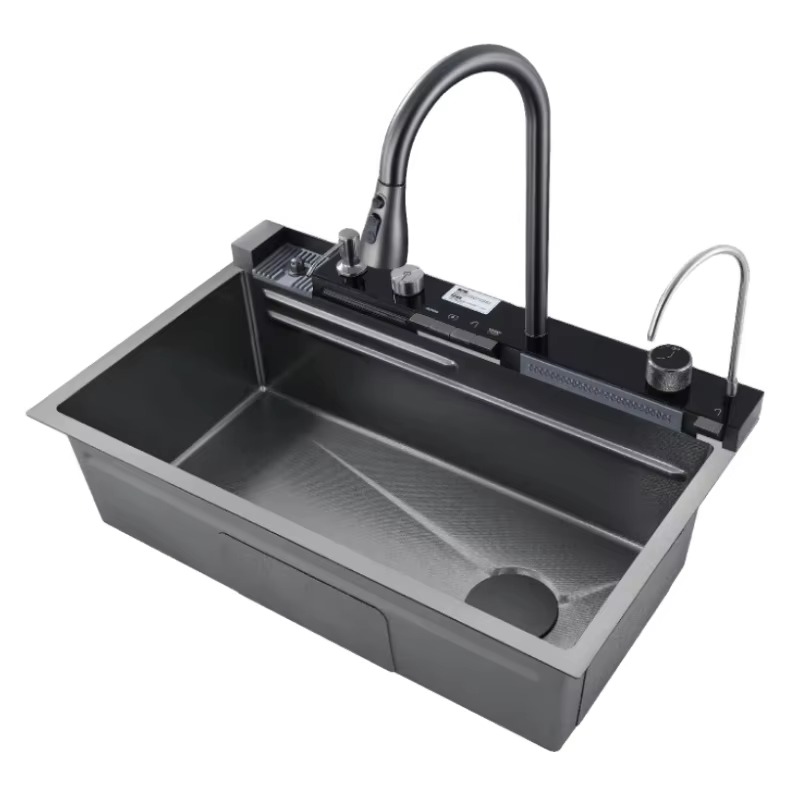 高品質キッチンシンク シングルボウル ステンレス製シンクセッ - Commercial Quality Kitchen Faucet のレビューと価格