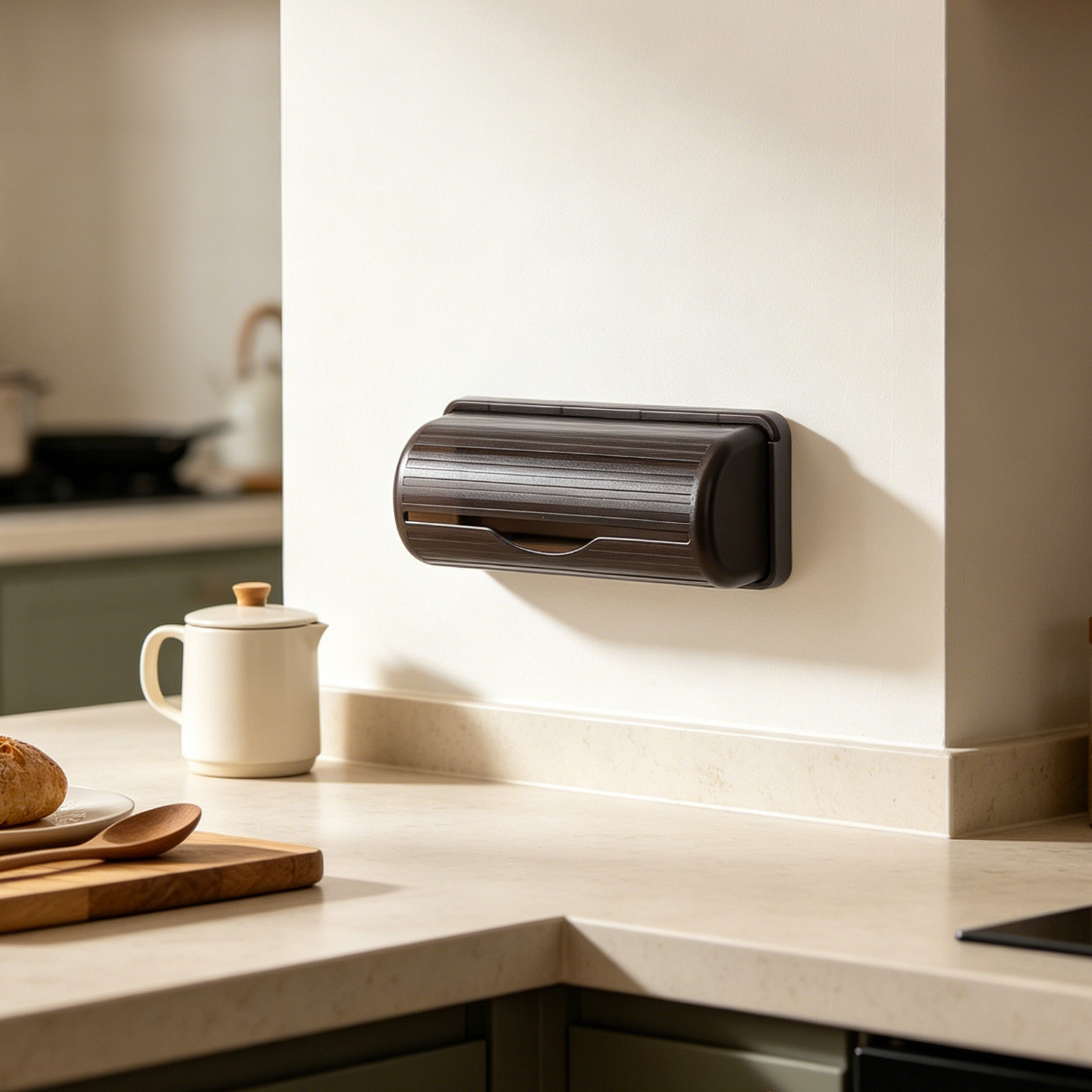 壁掛けゴミ袋ホルダー プラスチック製食料品ゴミ袋ディスペンサ - Commercial Kitchen Organization のレビューと価格